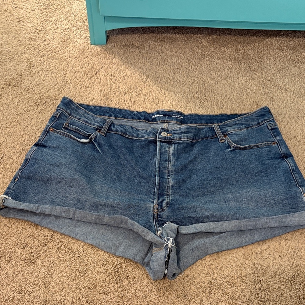 Old Navy Blue Denim Cuffed Women’s Shorts
